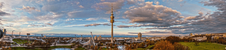 Muenchen Skyline Olympiark - cursos de alemán